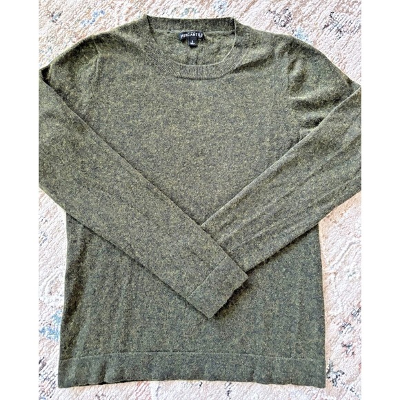 J Crew Sweater Womens Small Green Wool Cotton‎ Boxy Preppy Career Academia - Picture 3 of 9
